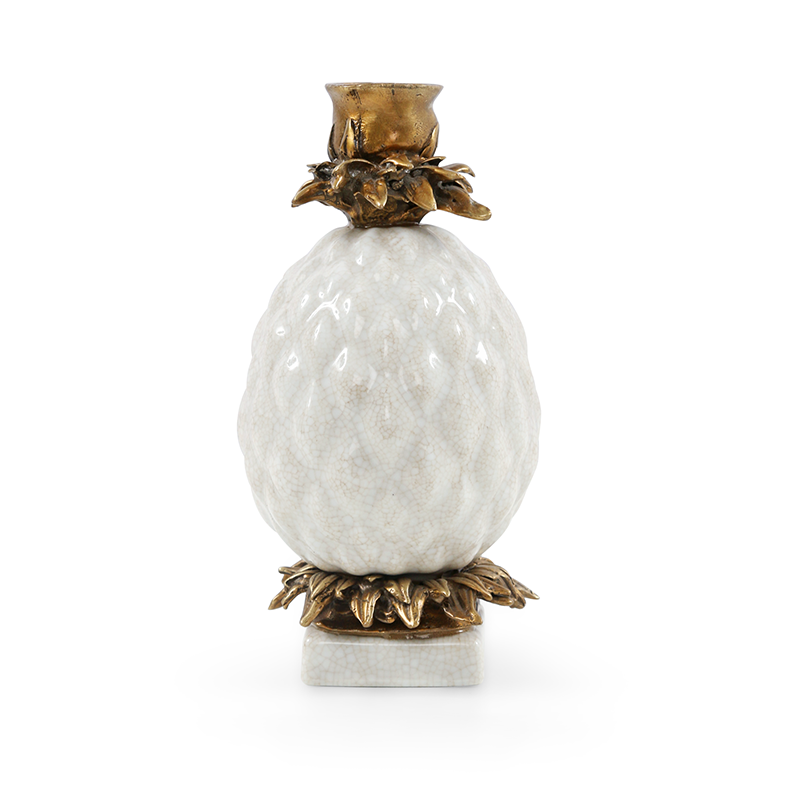 Pineapple Candleholder, White