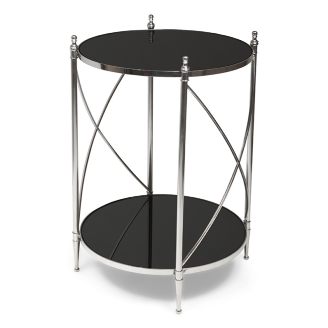 Pivot Side Table, Black Mirror