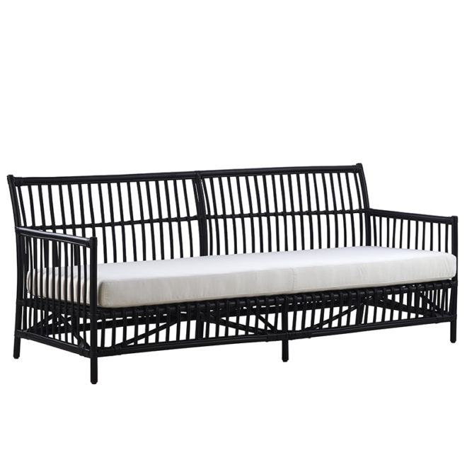 Caroline 3 Seater, Black