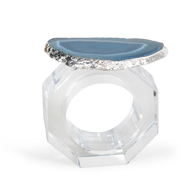 Clio Napkin Ring, Azure