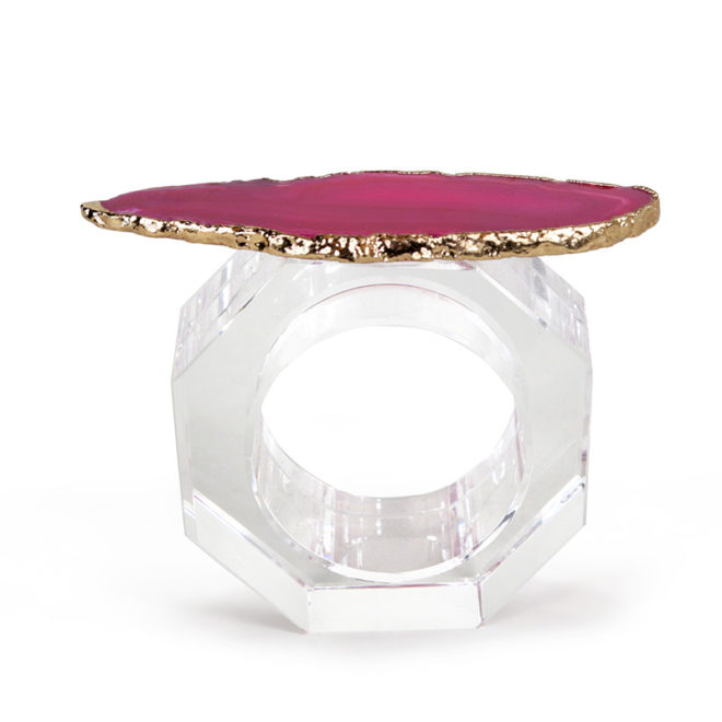 Clio Napkin Ring, Fuchsia