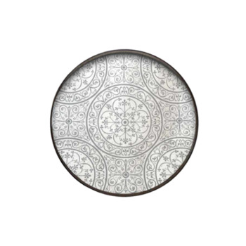 London Essentials - Moroccan Frost Mirror Round Tray, Large