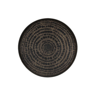 London Essentials - Black Beads Driftwood Round Tray, Small