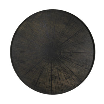 London Essentials - Black Slice Driftwood Round Tray, Extra Large