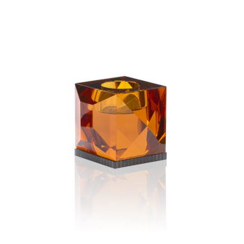 Ophelia Candleholder, Amber/Black